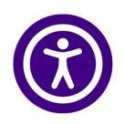 purple person accessibility icon