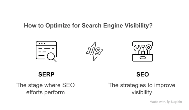 how to optimize for search engine visibility, comparing serp vs seo